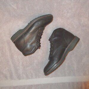 Tony Lama Women Woodland Leather Ankle Boots Size 8.5 Roper Lacer Western Kiltie